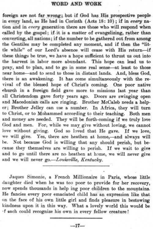 Word and Work, Vol. 7, No. 3, March 1914, p. 17