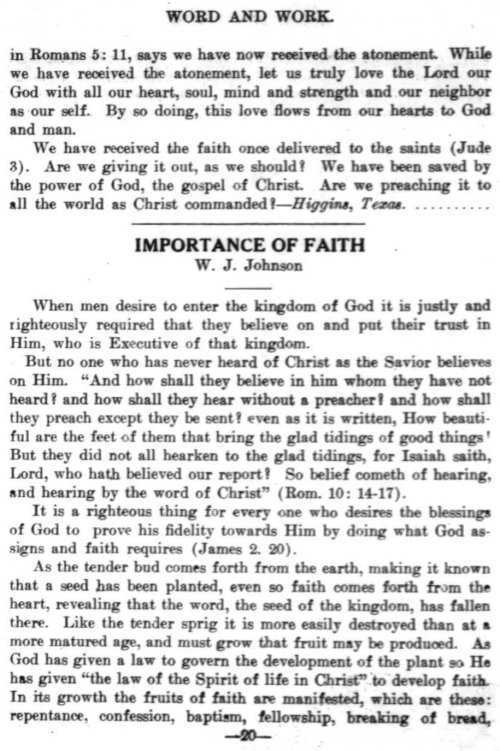 Word and Work, Vol. 7, No. 3, March 1914, p. 20