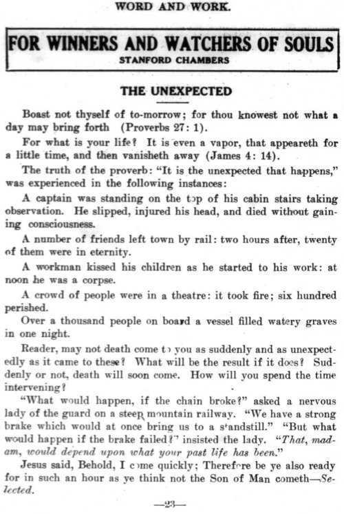 Word and Work, Vol. 7, No. 3, March 1914, p. 23