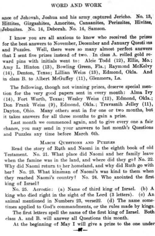 Word and Work, Vol. 7, No. 3, March 1914, p. 37