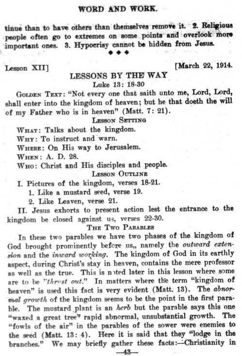 Word and Work, Vol. 7, No. 3, March 1914, p. 43