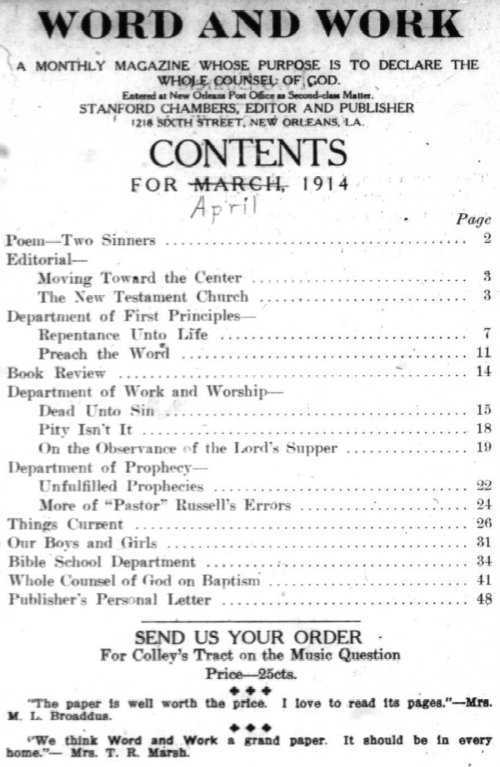 Word and Work, Vol. 7, No. 4, April 1914, p. 1