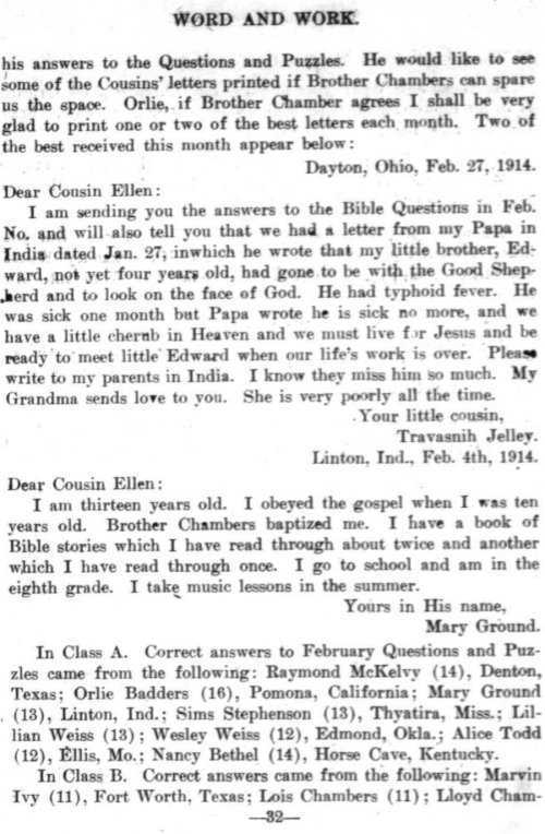 Word and Work, Vol. 7, No. 4, April 1914, p. 32