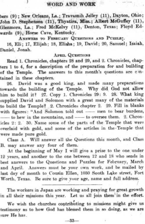 Word and Work, Vol. 7, No. 4, April 1914, p. 33