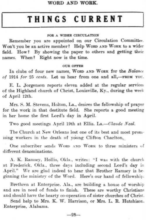 Word and Work, Vol. 7, No. 5, May 1914, p. 28