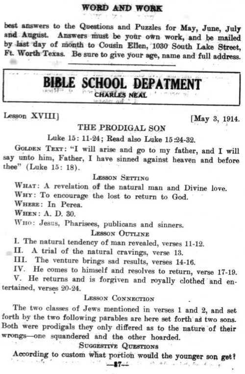 Word and Work, Vol. 7, No. 5, May 1914, p. 37