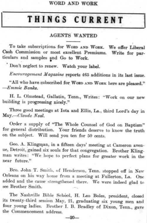 Word and Work, Vol. 7, No. 6, June 1914, p. 20