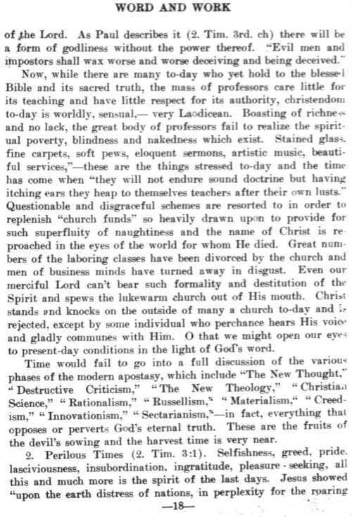 Word and Work, Vol. 7, No. 8, August 1914, p. 18