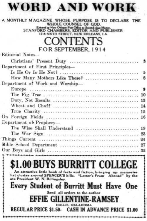 Word and Work, Vol. 7, No. 9, September 1914, p. 2