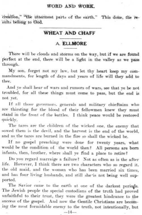Word and Work, Vol. 7, No. 9, September 1914, p. 14