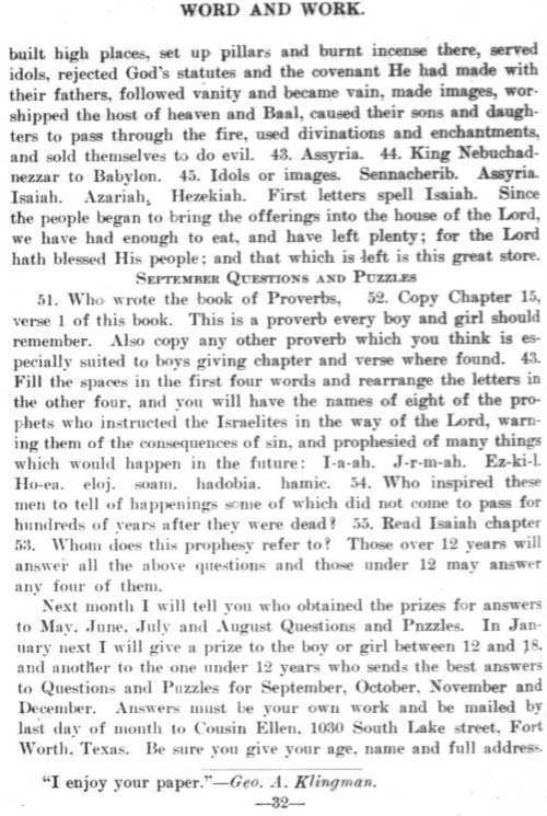 Word and Work, Vol. 7, No. 9, September 1914, p. 32