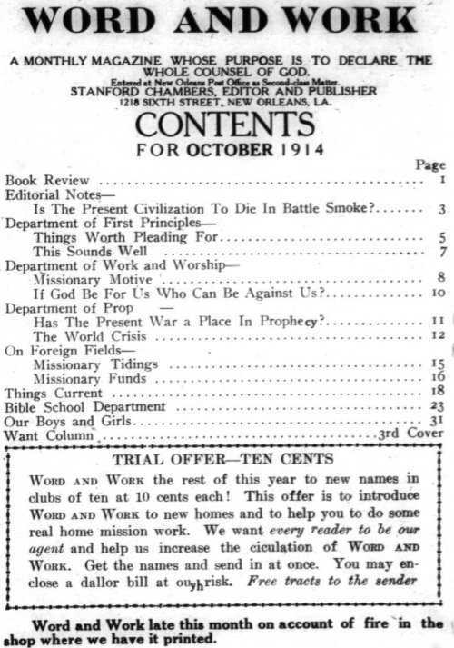 Word and Work, Vol. 7, No. 10, October 1914, p. 2