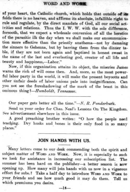 Word and Work, Vol. 7, No. 10, October 1914, p. 14