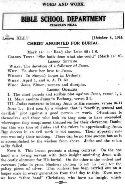 Word and Work, Vol. 7, No. 10, October 1914, p. 23