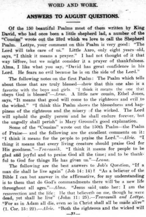 Word and Work, Vol. 7, No. 10, October 1914, p. 31