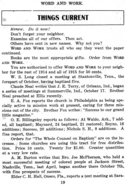 Word and Work, Vol. 7, No. 11, November 1914, p. 19