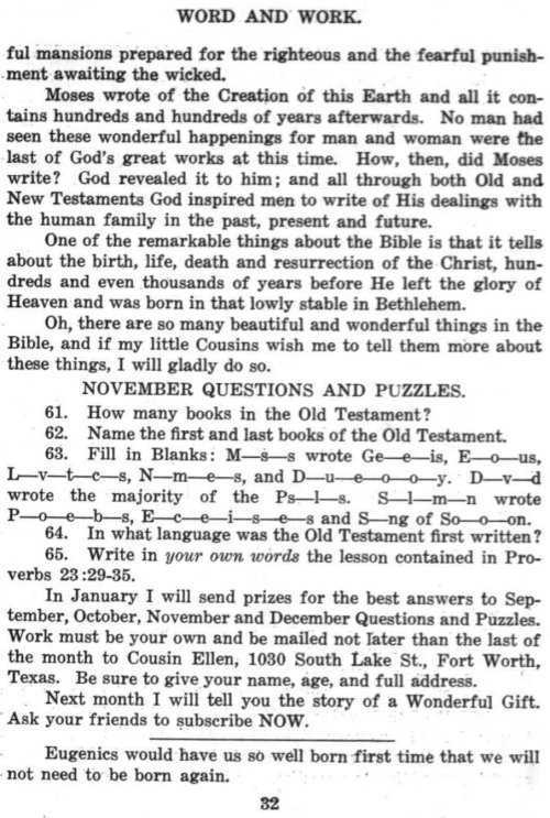 Word and Work, Vol. 7, No. 11, November 1914, p. 32