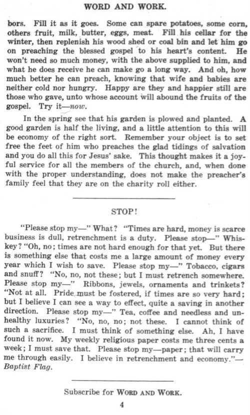 Word and Work, Vol. 8, No. 1, January 1915, p. 4
