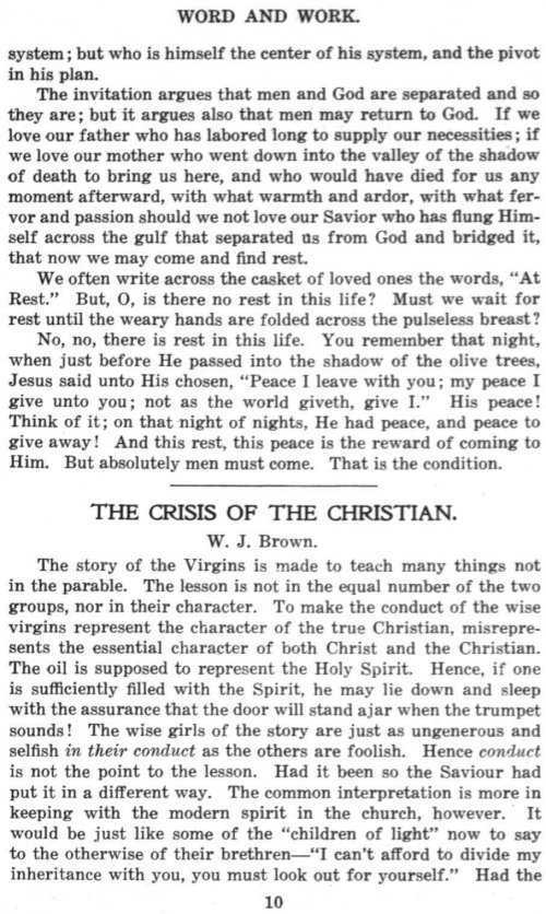 Word and Work, Vol. 8, No. 2, February 1915, p. 10