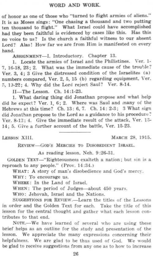 Word and Work, Vol. 8, No. 3, March 1915, p. 26