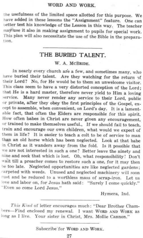 Word and Work, Vol. 8, No. 3, March 1915, p. 27