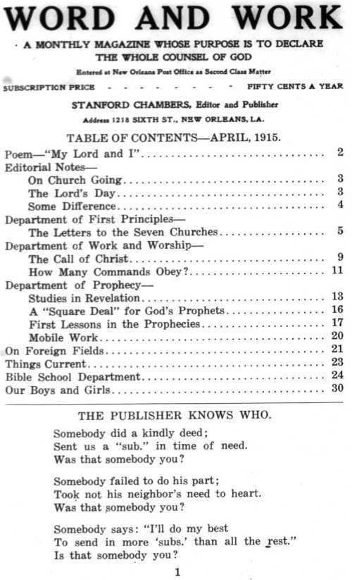 Word and Work, Vol. 8, No. 4, April 1915, p. 1