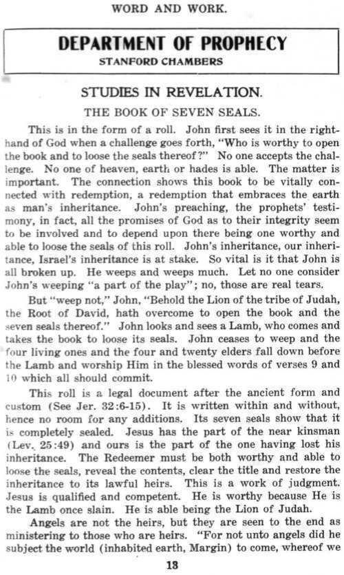 Word and Work, Vol. 8, No. 4, April 1915, p. 13