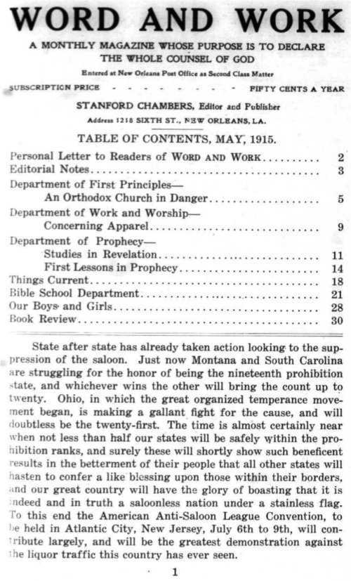 Word and Work, Vol. 8, No. 5, May 1915, p. 1