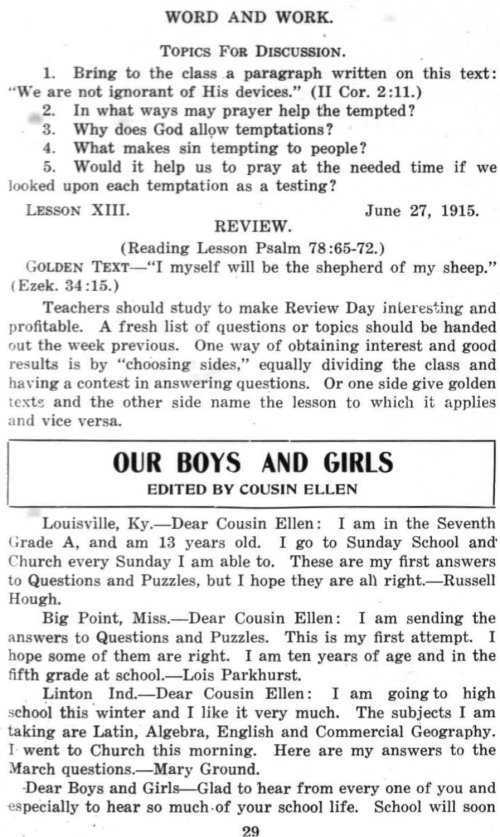 Word and Work, Vol. 8, No. 6, June 1915, p. 29