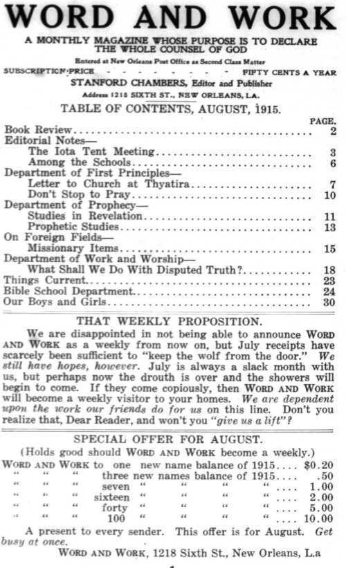 Word and Work, Vol. 8, No. 8, August 1915, p. 1