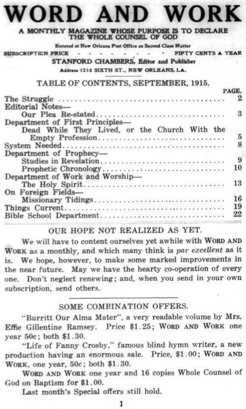 Word and Work, Vol. 8, No. 9, September 1915, p. 1
