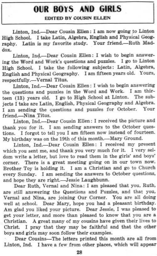 Word and Work, Vol. 8, No. 12, December 1915, p. 28