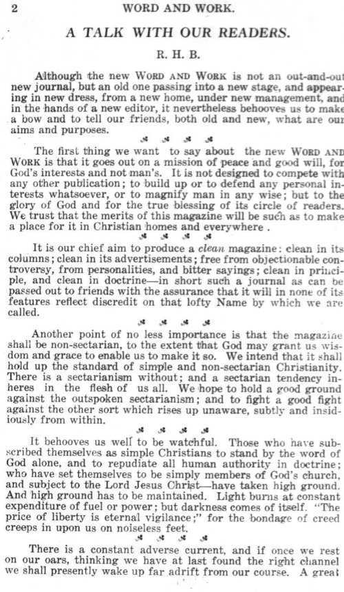Word and Work, Vol. 9, No. 1, January 1916, p. 2