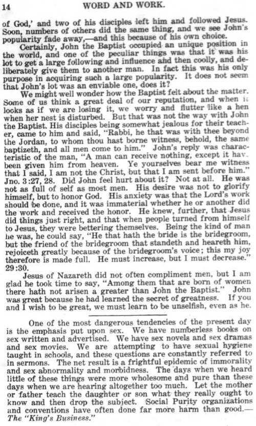 Word and Work, Vol. 9, No. 1, January 1916, p. 14