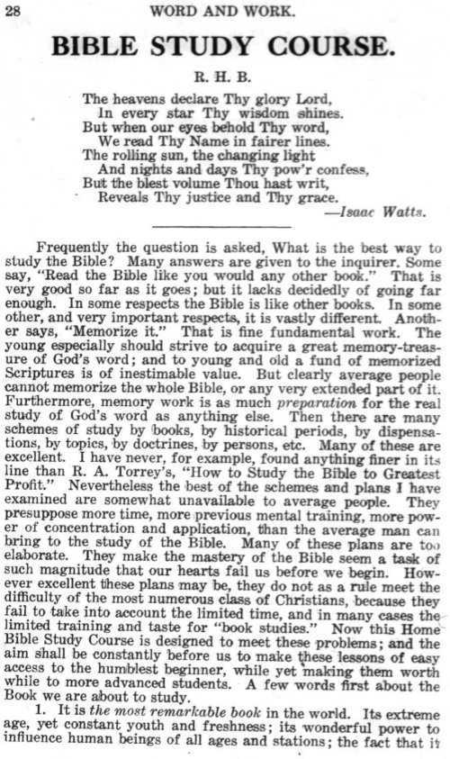 Word and Work, Vol. 9, No. 1, January 1916, p. 28