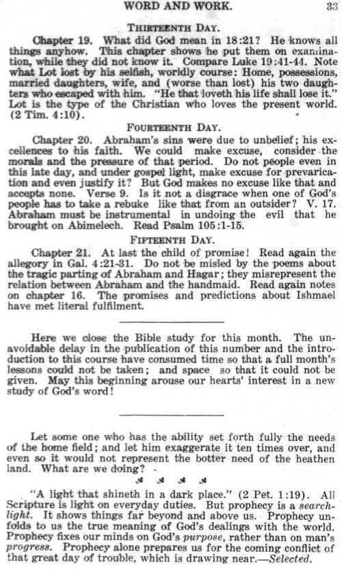 Word and Work, Vol. 9, No. 1, January 1916, p. 33