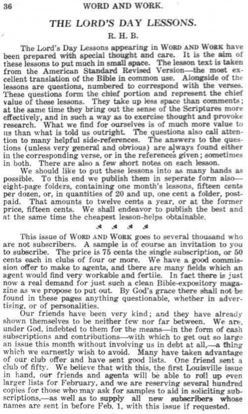 Word and Work, Vol. 9, No. 1, January 1916, p. 36