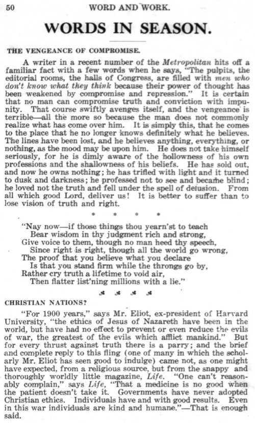 Word and Work, Vol.  9, No. 2, February 1916, p. 50