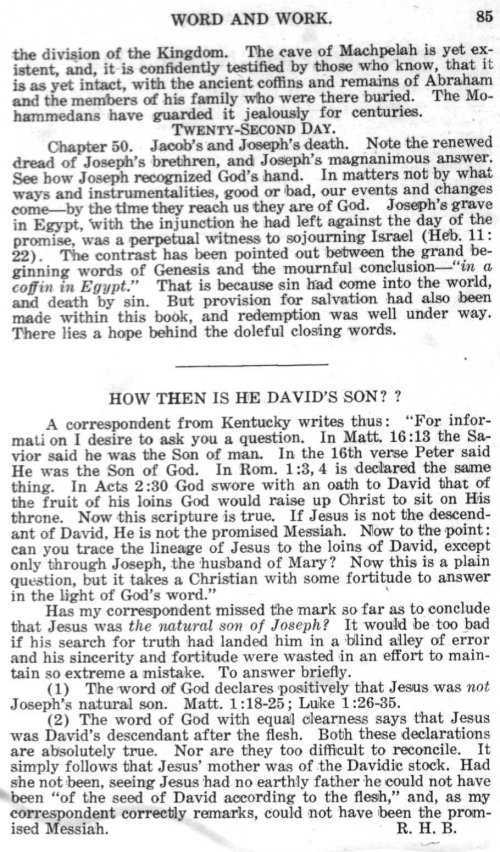 Word and Work, Vol.  9, No. 2, February 1916, p. 85