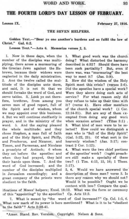 Word and Work, Vol.  9, No. 2, February 1916, p. 93