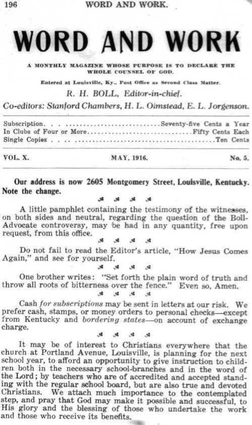 Word and Work, Vol.  9, No. 5, May 1916, p. 196