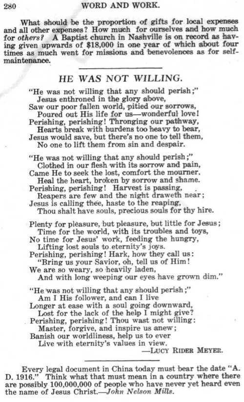 Word and Work, Vol.  9, No. 6, June 1916, p. 280