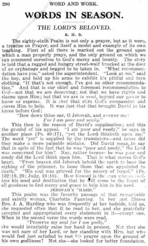 Word and Work, Vol.  9, No. 7, July 1916, p. 290