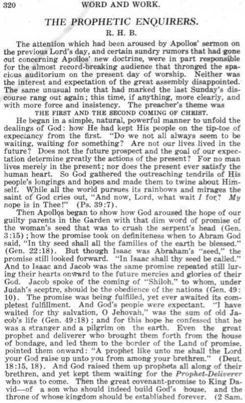 Word and Work, Vol.  9, No. 7, July 1916, p. 320
