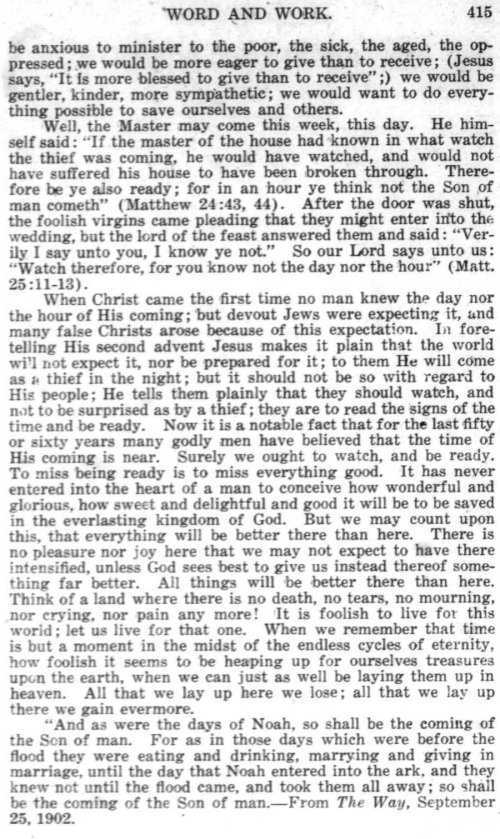 Word and Work, Vol.  9, No. 9, September 1916, p. 415