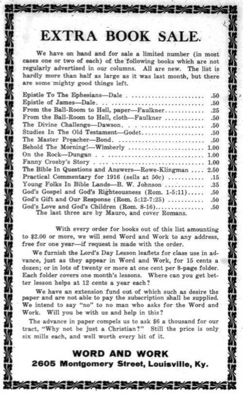 Word and Work, Vol.  9, No. 9, September 1916, p. 427