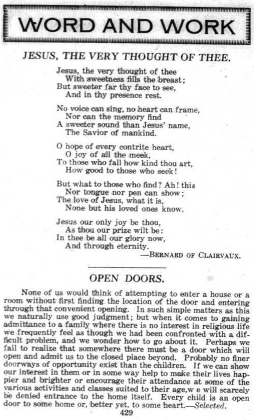 Word and Work, Vol.  9, No. 10, October 1916, p. 429