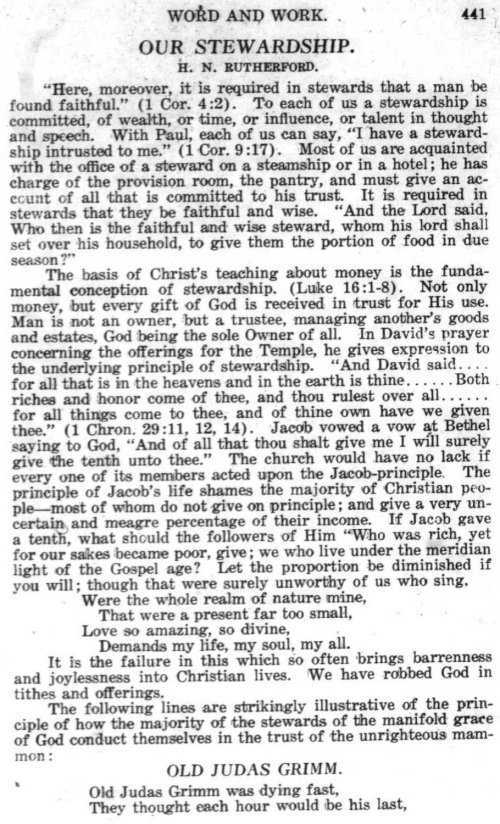 Word and Work, Vol.  9, No. 10, October 1916, p. 441