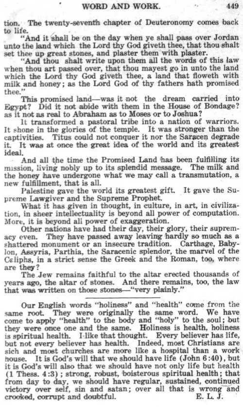 Word and Work, Vol.  9, No. 10, October 1916, p. 449