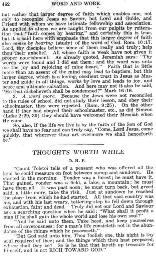 Word and Work, Vol.  9, No. 10, October 1916, p. 462